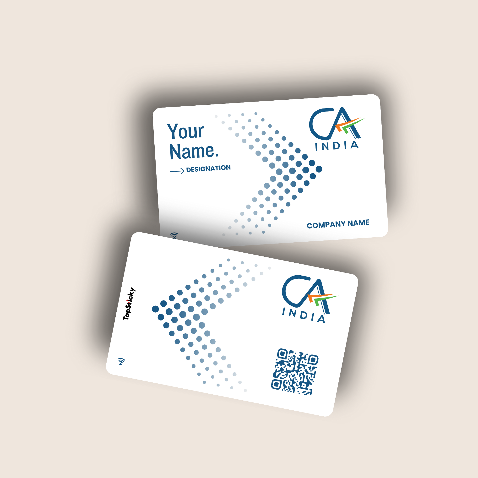 CAconnect NFC Card – premium smart card for Chartered Accountants, black and gold, tap-to-connect by TapSticky