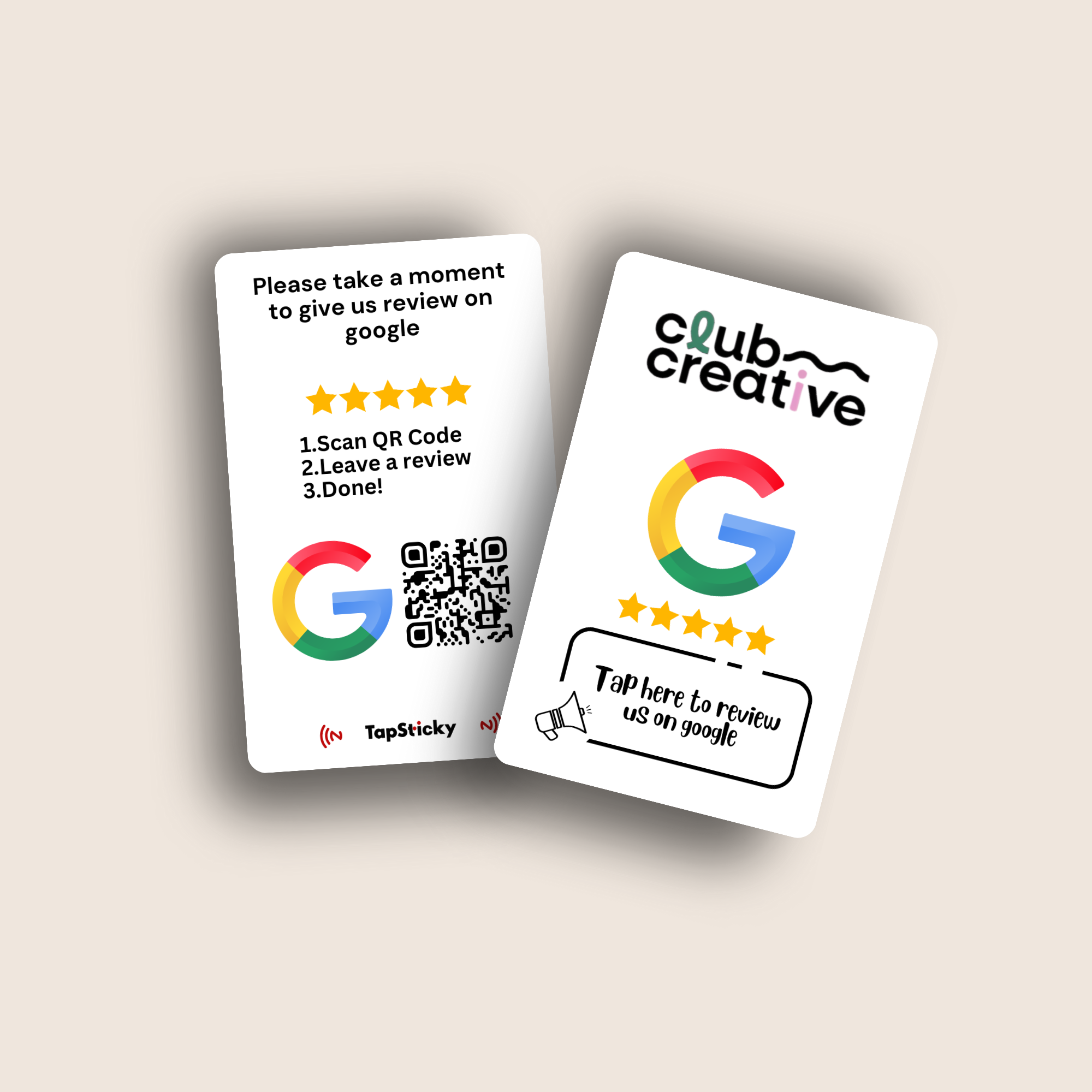 G-Tap Classic NFC Google Review Card – tap to review, classic design by TapSticky