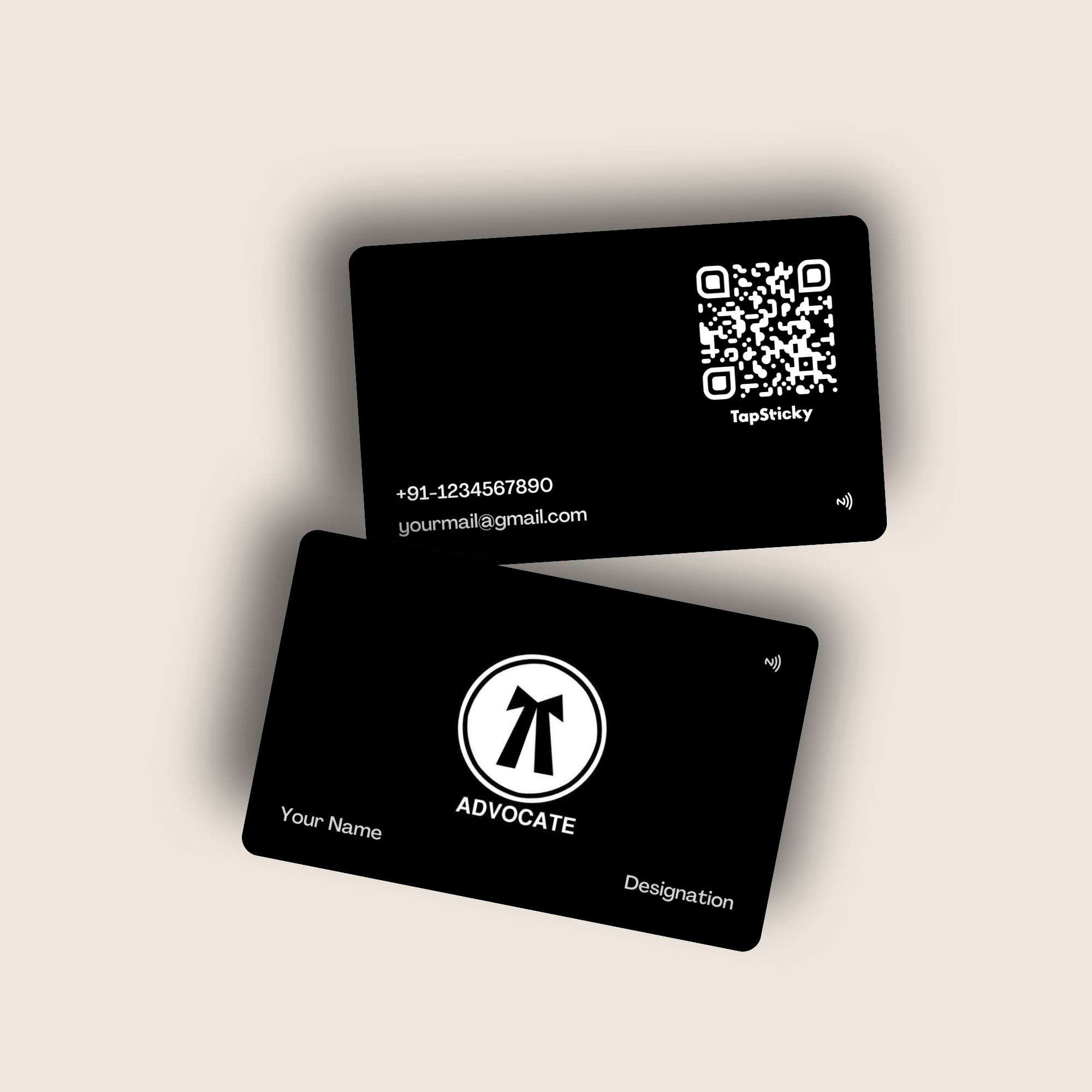LexConnect NFC Business Card – silver edition, tap to connect, premium lawyer card by TapSticky