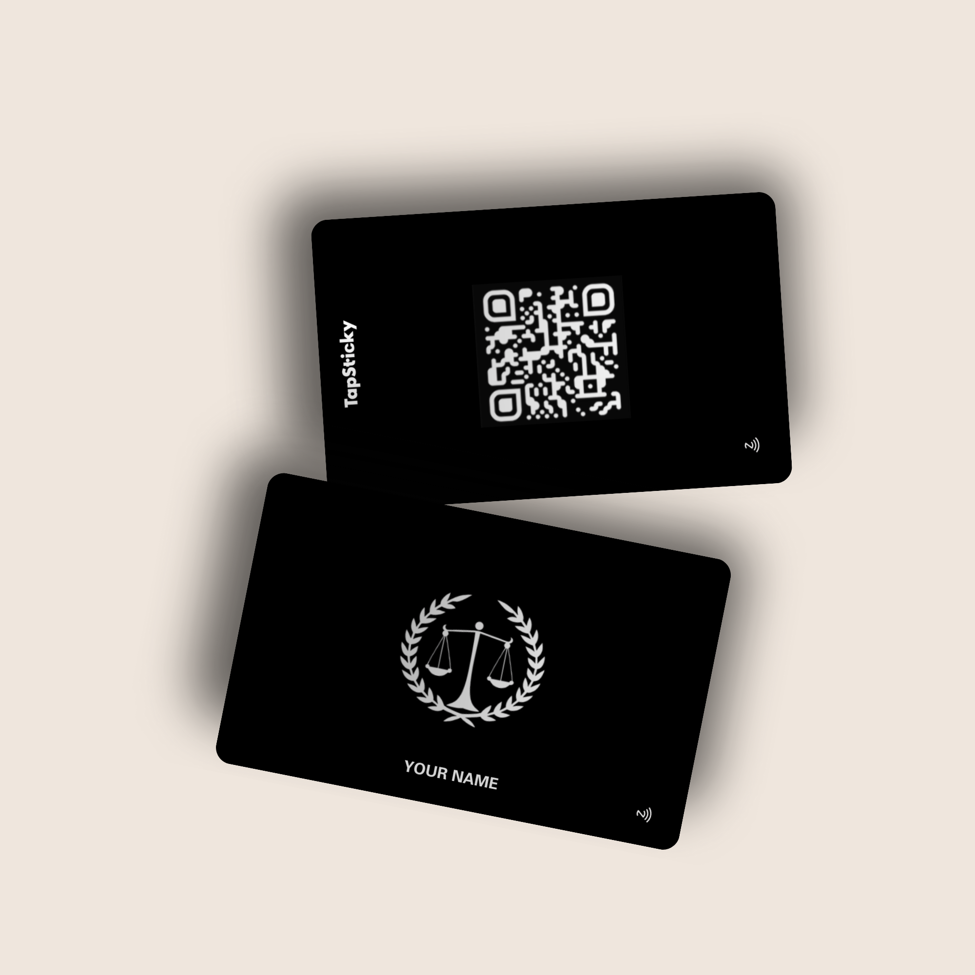 LexConnect NFC Business Card – silver edition, advocate and lawyer NFC card by TapSticky