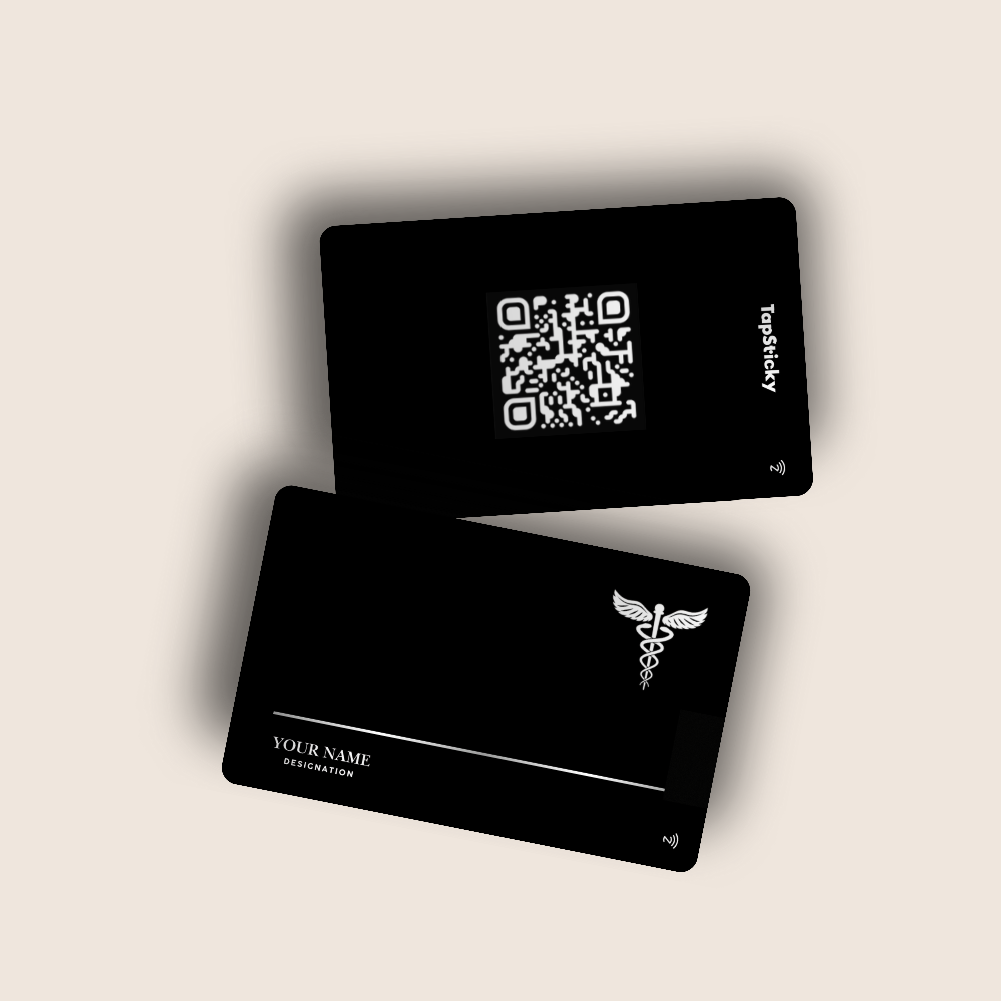 TapHeal NFC Medical Card – silver edition, personalized, tap-to-connect for healthcare by TapSticky