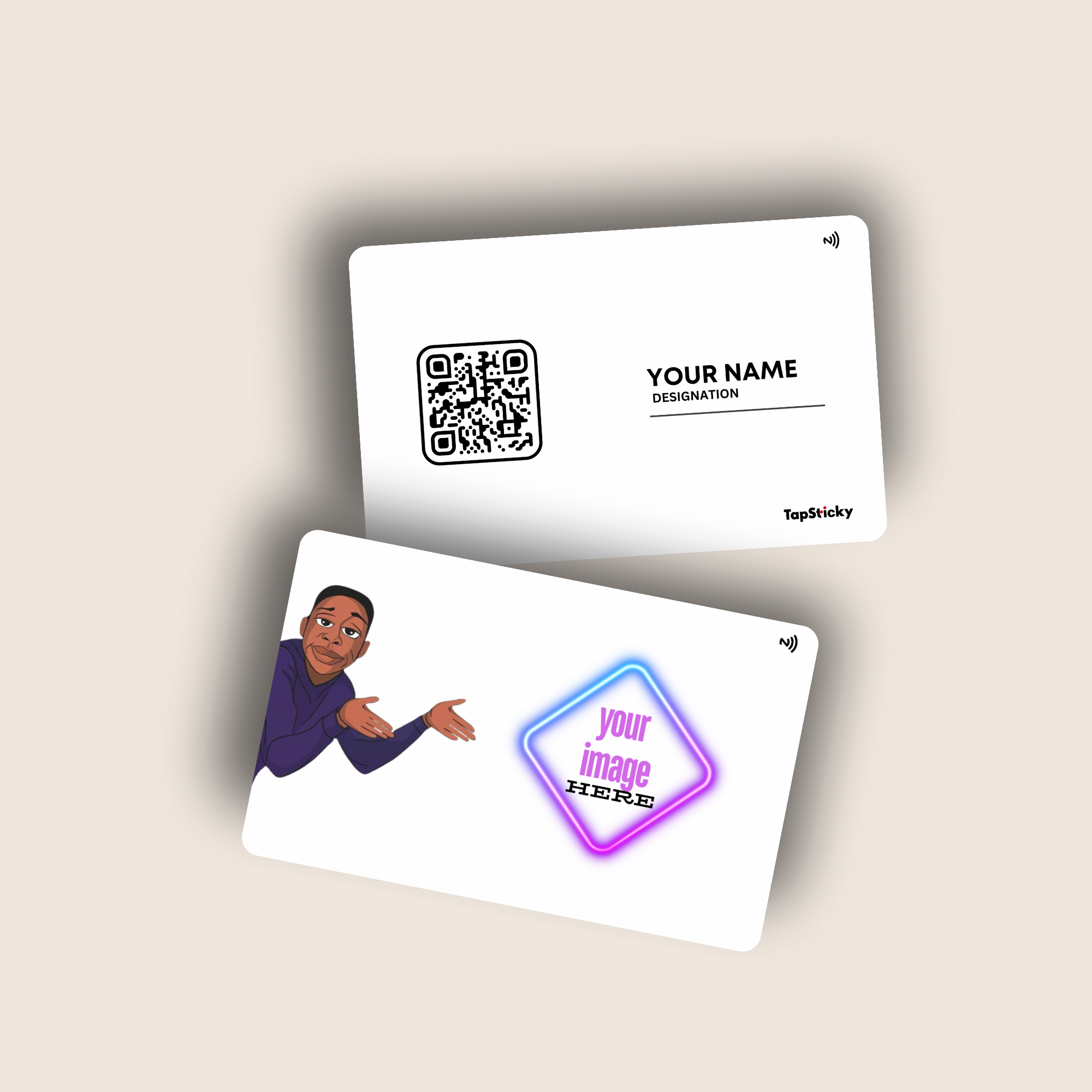 Fynk Personal NFC Card – face image card, tap to share, premium digital contact card