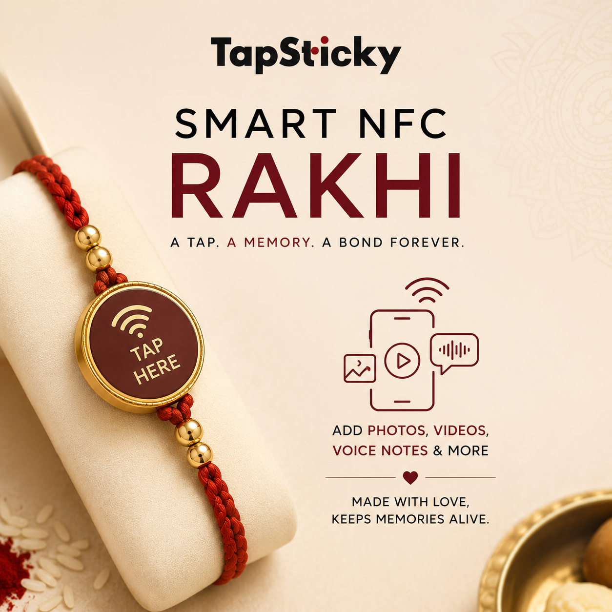 Tap Sticky NFC Rakhi