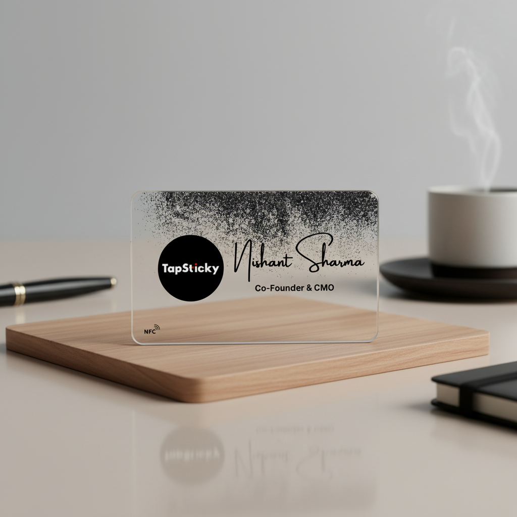 Transparent NFC Business Cards - Premium See-Through Smart Cards India