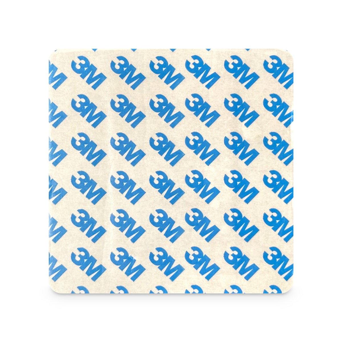 Back of the review plate with the pre-applied 3M VHB foam tape and its peel-off liner