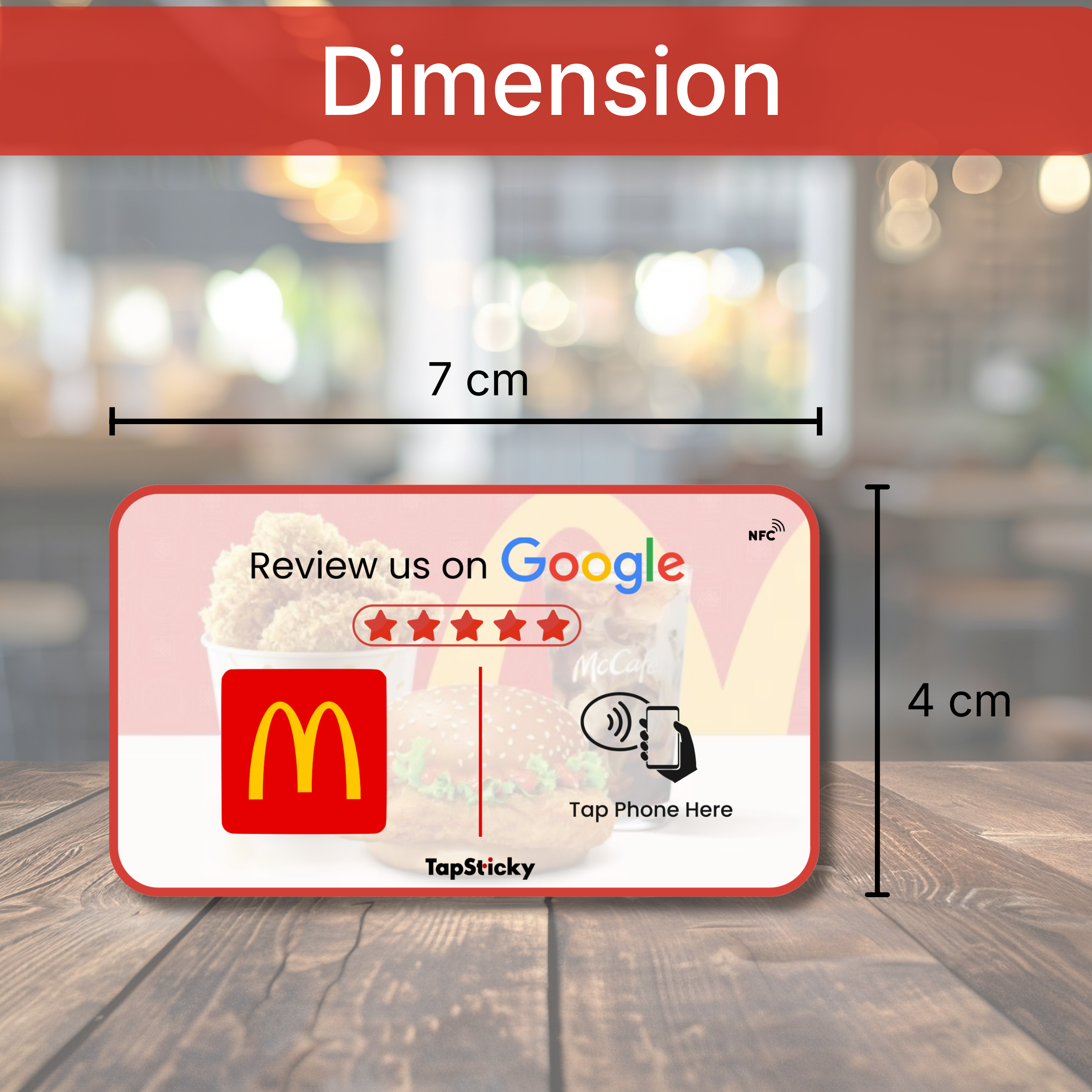 Smart Google Review NFC Table Sticker - View 4