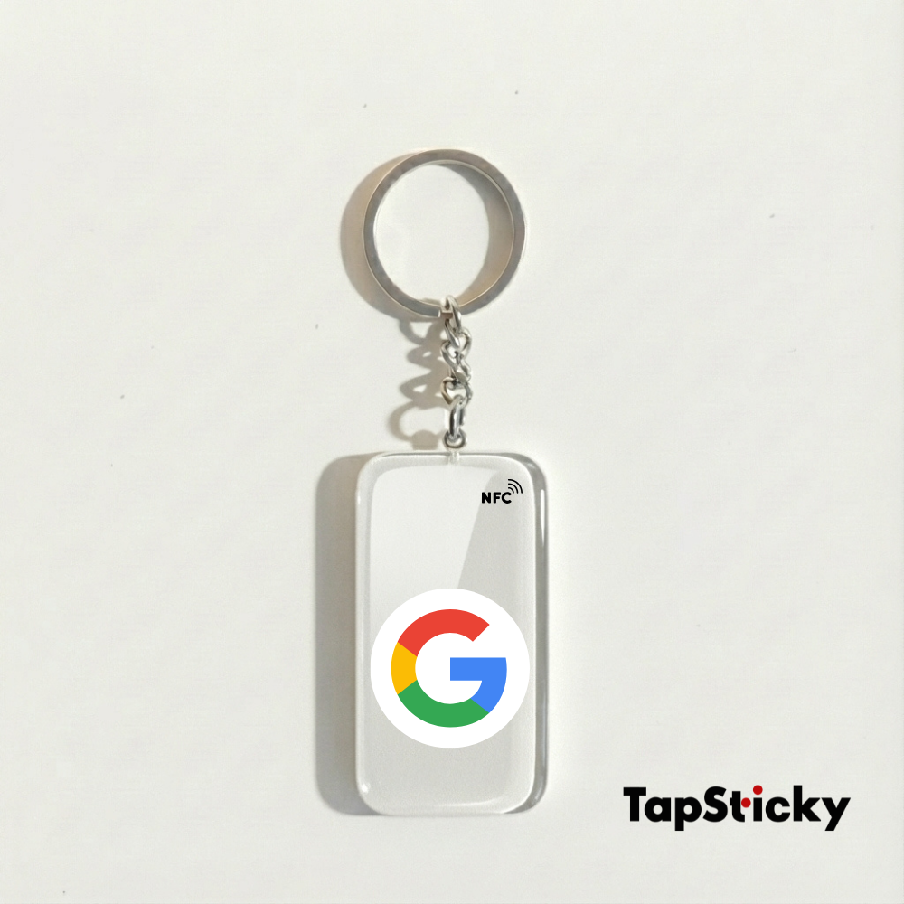 TapSticky Smart Google Review NFC Keychain