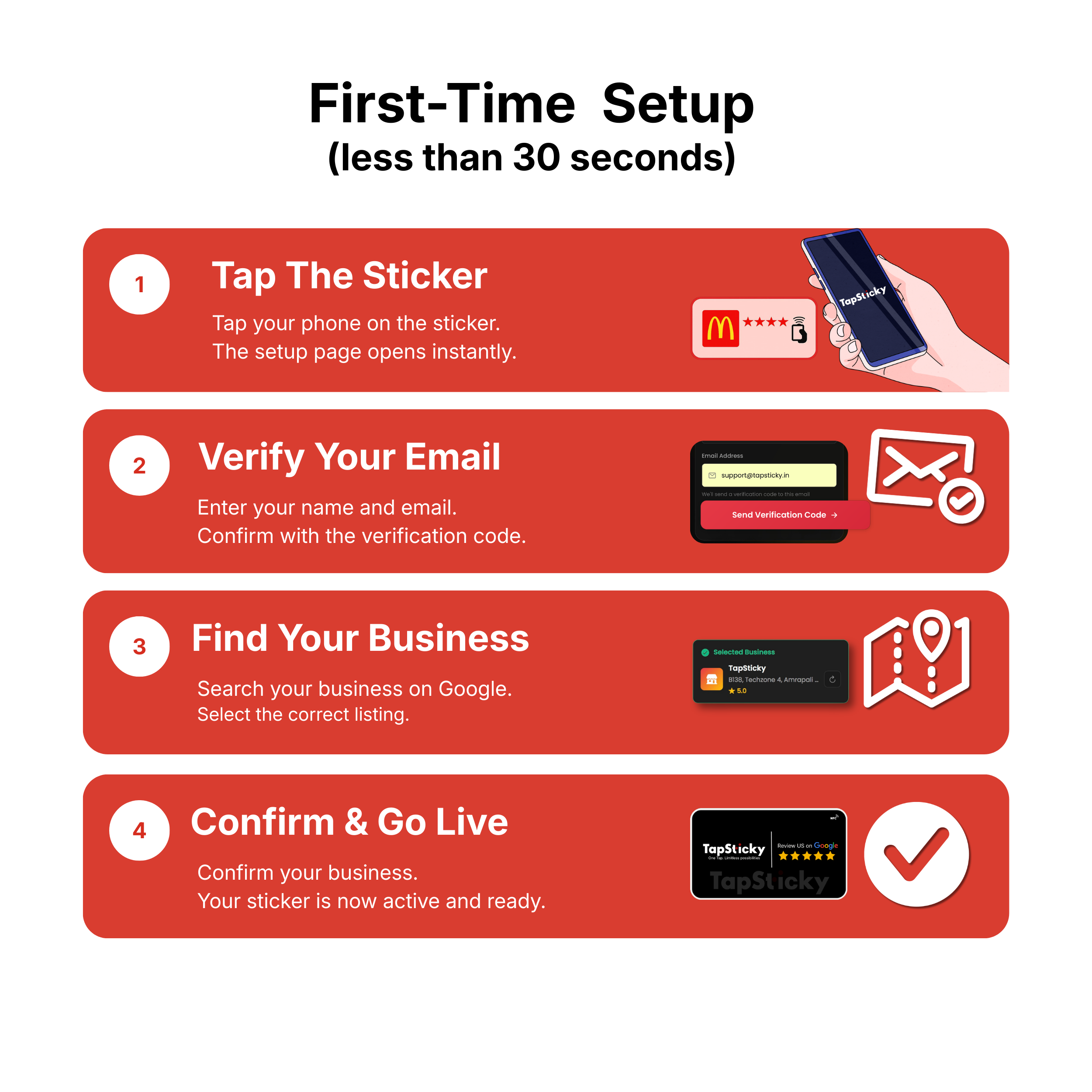 Smart Google Review NFC Table Sticker - Lifestyle