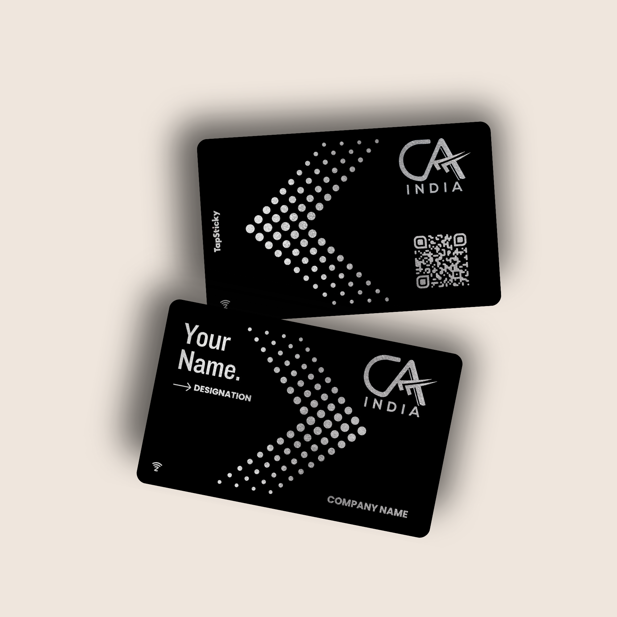 CAconnect NFC Card – black edition, digital visiting card for finance professionals by TapSticky