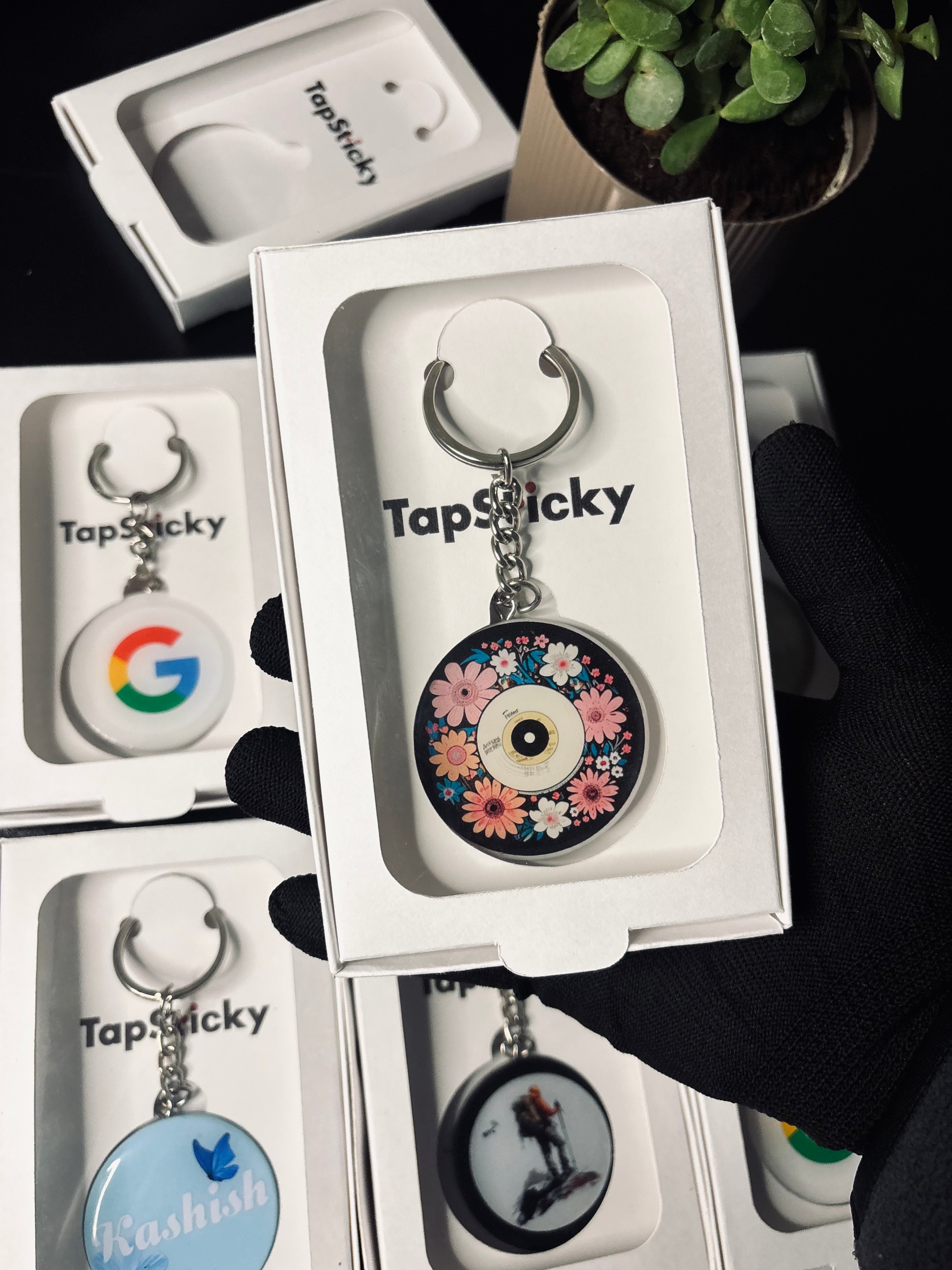 Smart Resin NFC Keychain | Digital Contact Sharing Keychain