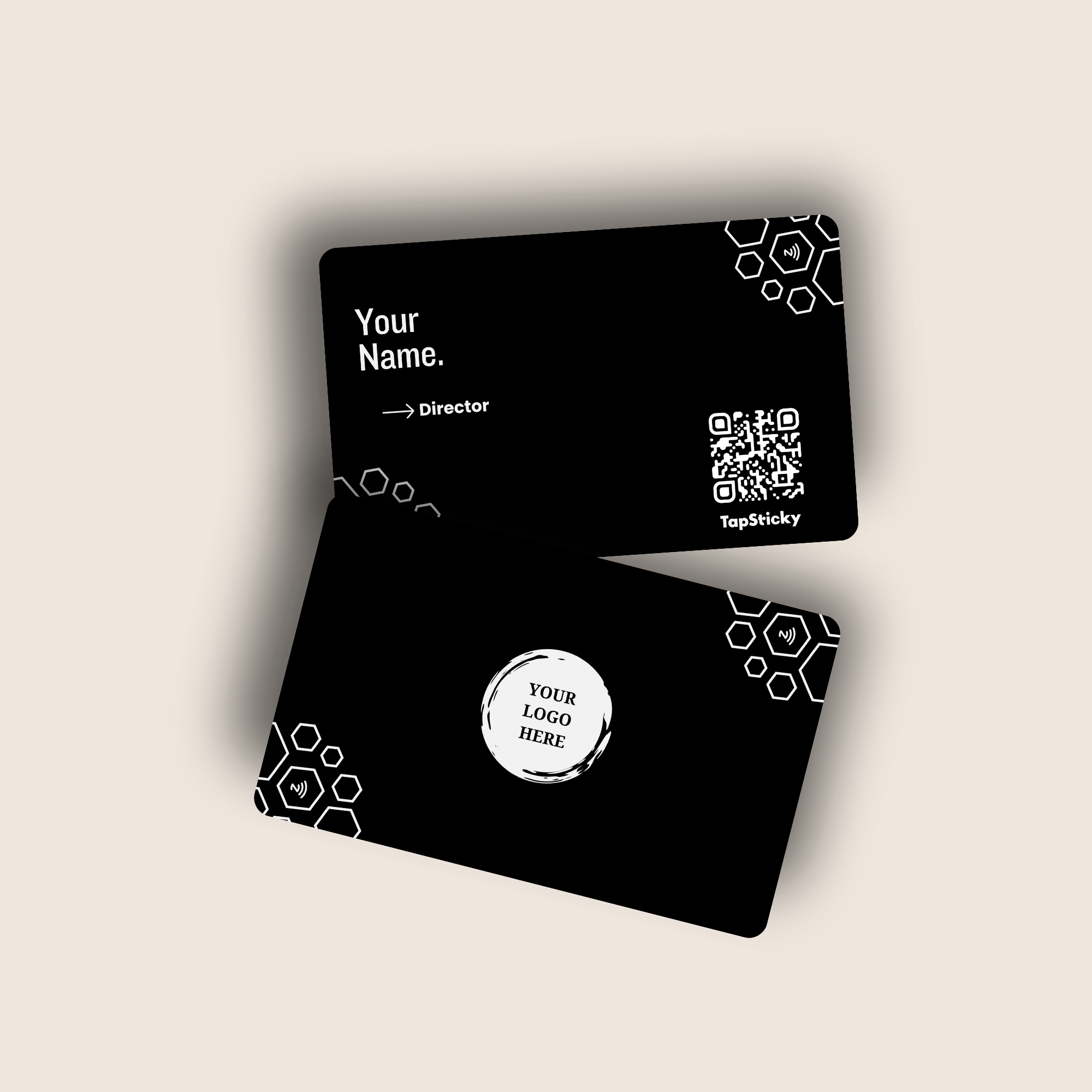 PureForm NFC Business Card – silver edition, NFC-enabled professional digital card