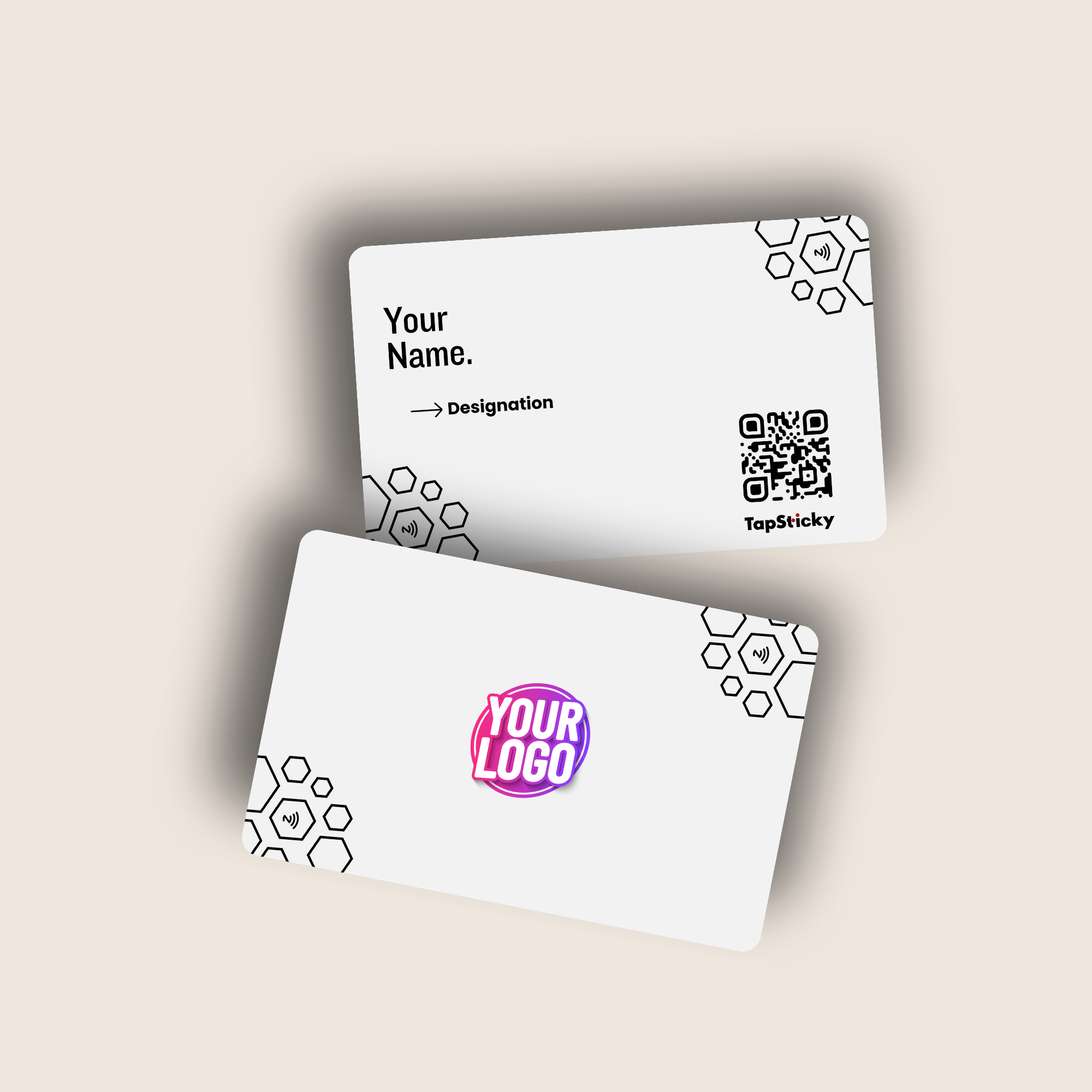 PureForm NFC Business Card – multicolor, modern NFC smart card, tap to share info