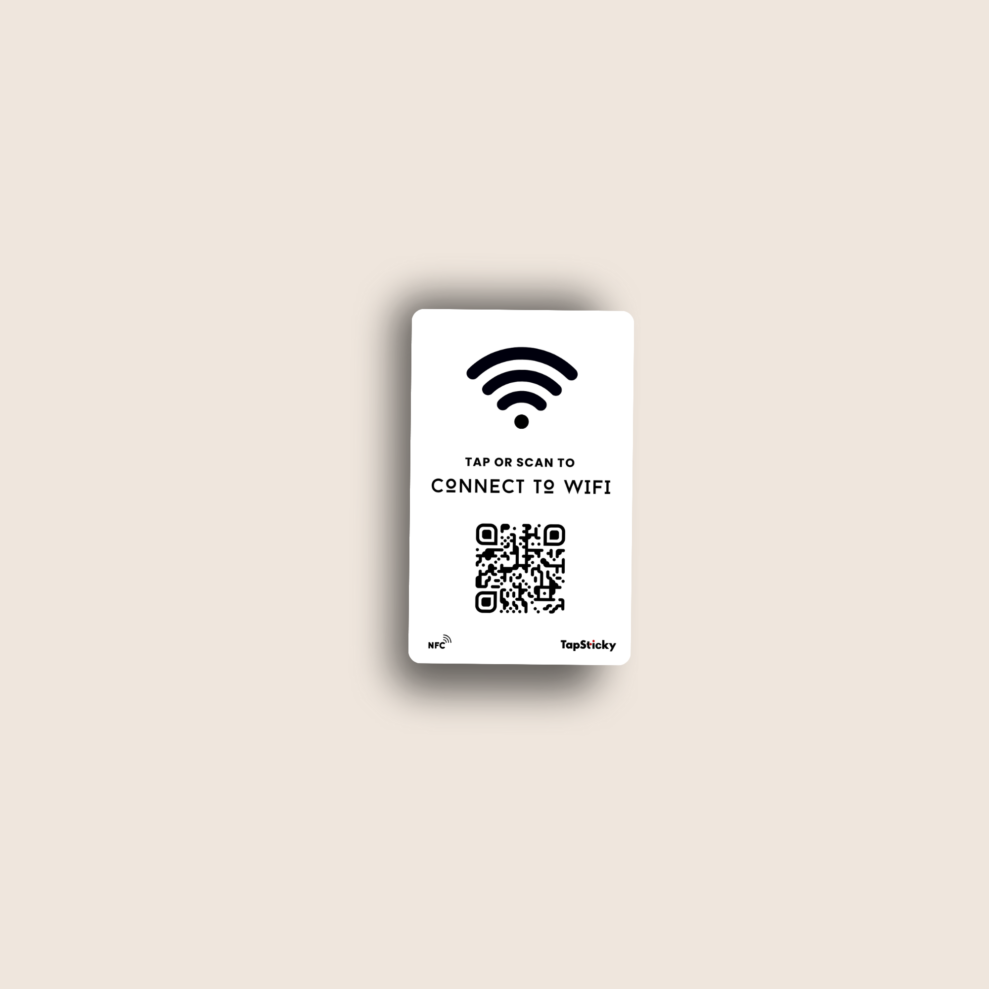 StickyFi-Blink NFC WiFi Sticker – white edition, tap to connect, minimal smart sticker