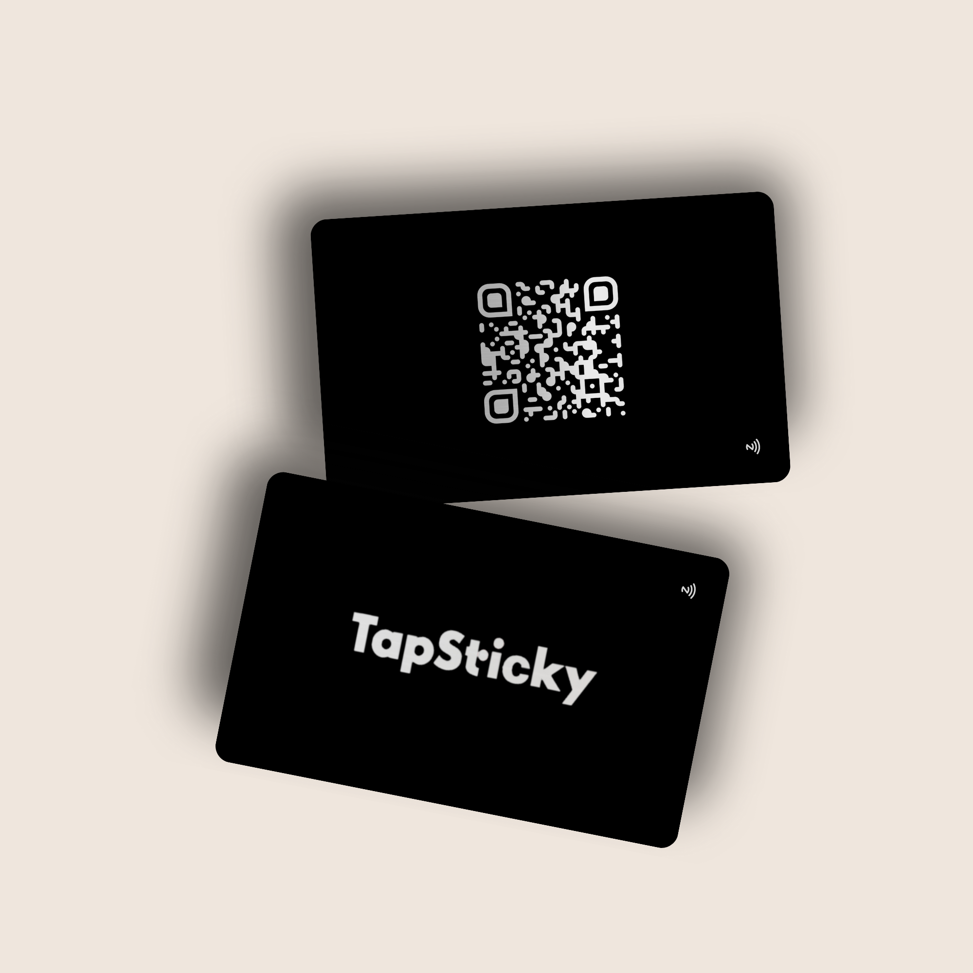 TapSticky Generic NFC Business Card – silver edition, tap to share, smart digital card