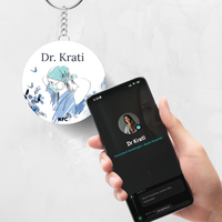 Smart Resin NFC Keychain | Digital Contact Sharing Keychain - Front View