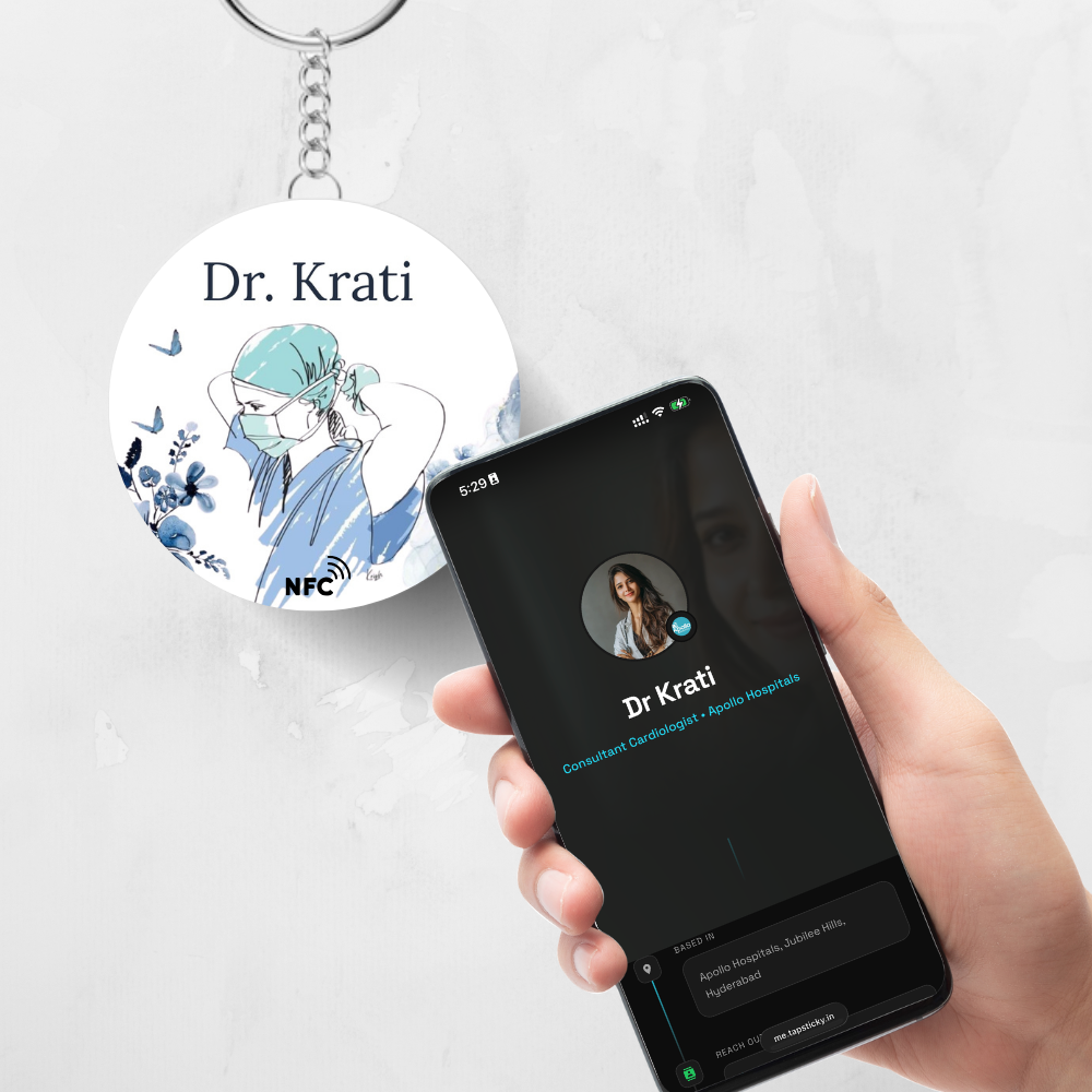 Smart Resin NFC Keychain | Digital Contact Sharing Keychain