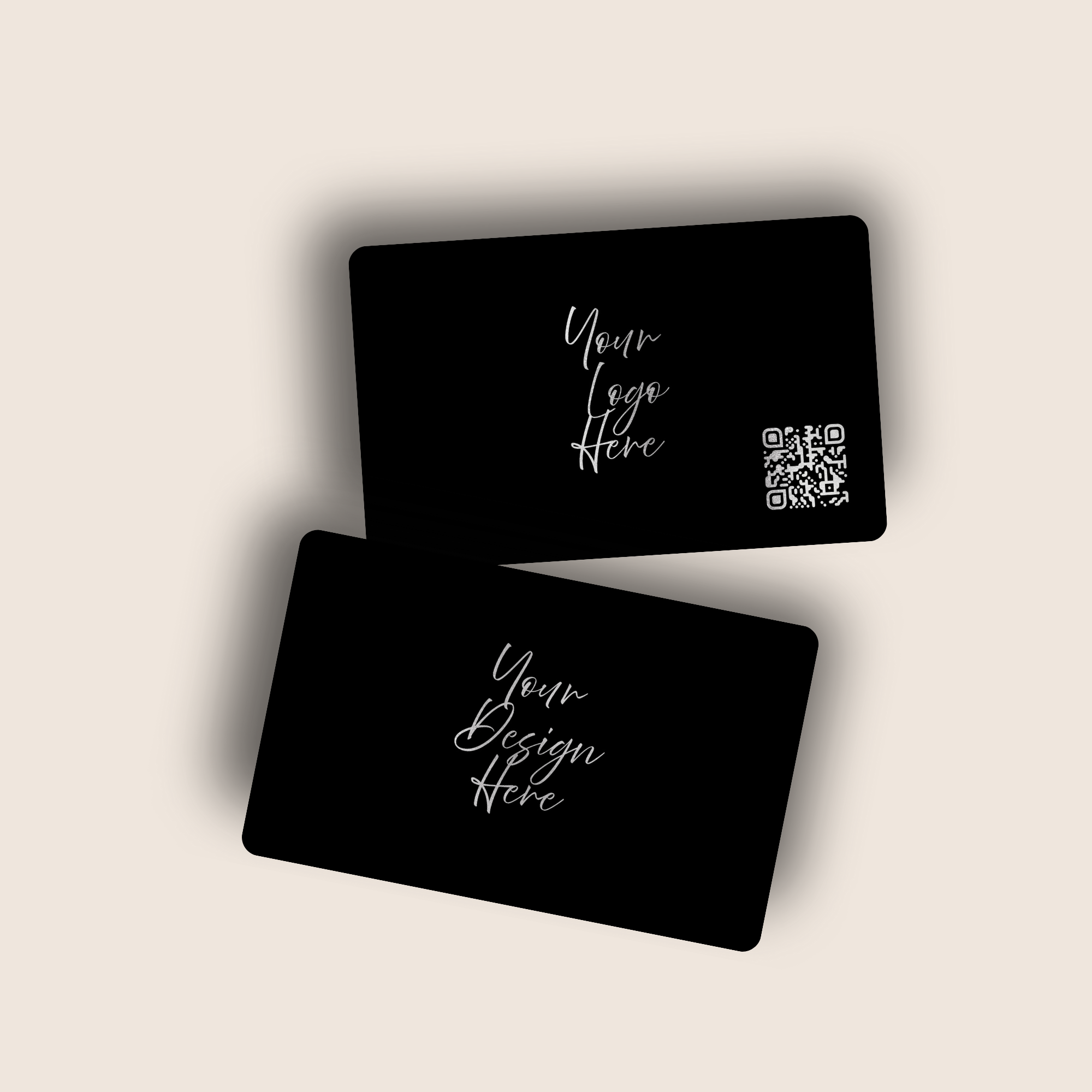 Fully Custom Business Card – silver edition, personalized NFC business card by TapSticky