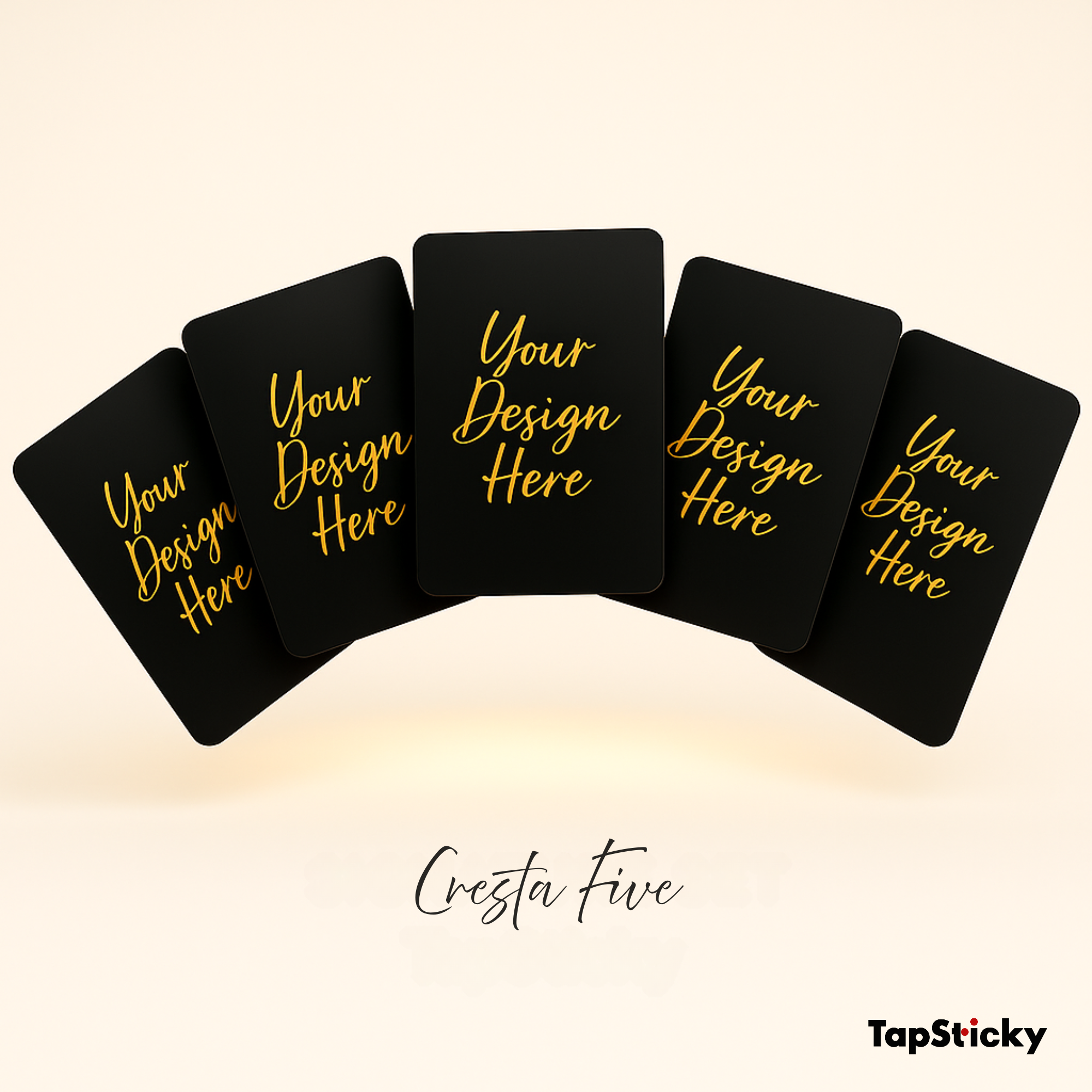 Cresta Five NFC Card Bundle – set of 5 customizable smart business cards by TapSticky
