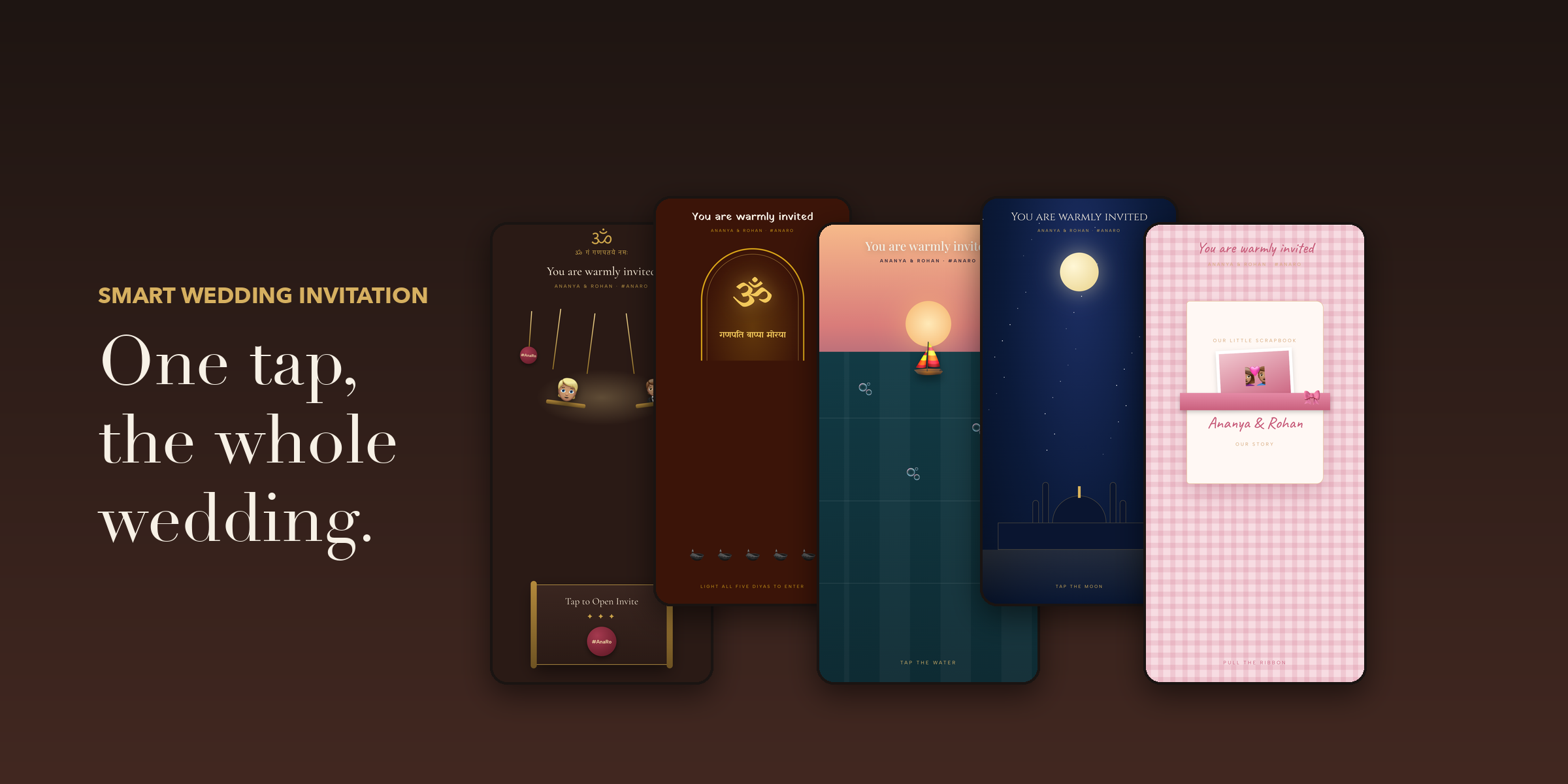 Smart Wedding Invitation banner: one tap, the whole wedding